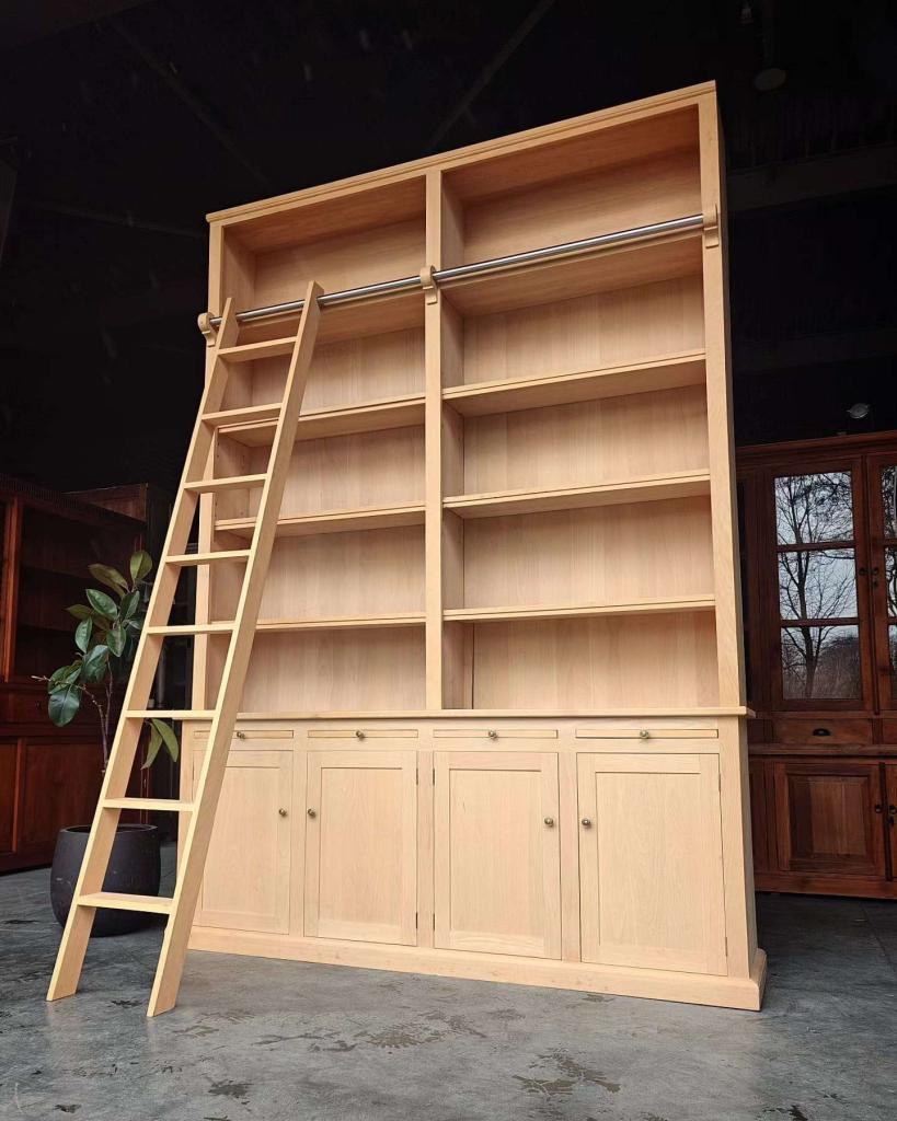 Unieke hoge Boekenkast | Bibliotheekkast met ladder #2641, Huis en Inrichting, Kasten | Boekenkasten, Niet ingevuld, 200 cm of meer
