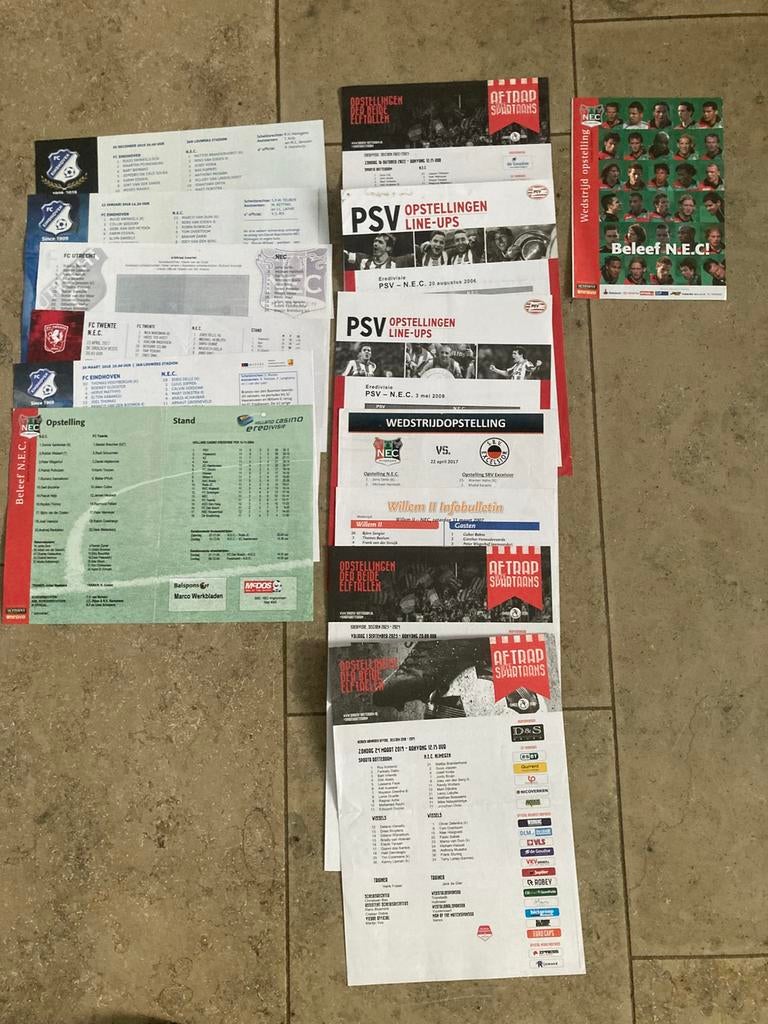 DIVERSE NEC WEDSTRIJD INFO ‘S, Ophalen of Verzenden, Zo goed als nieuw, Overige binnenlandse clubs, Vaantje of Sjaal