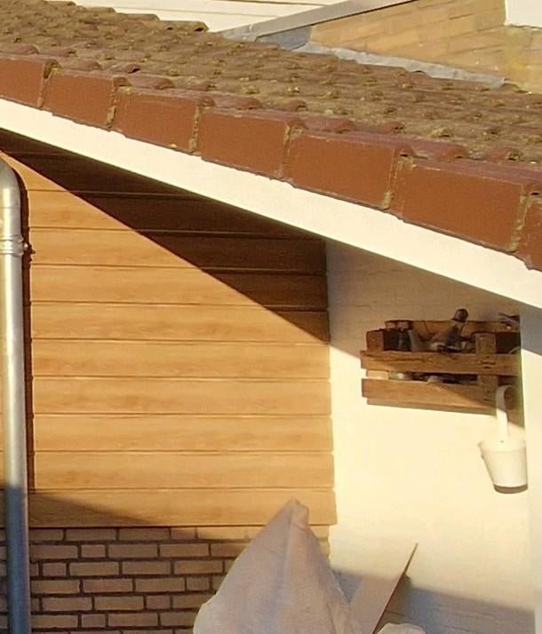 Gevelpan uni modulair dakpan herfstrood, Doe-het-zelf en Verbouw, Dakpannen en Dakbedekking, Ophalen, Steen of Klei, Minder dan 5 m²