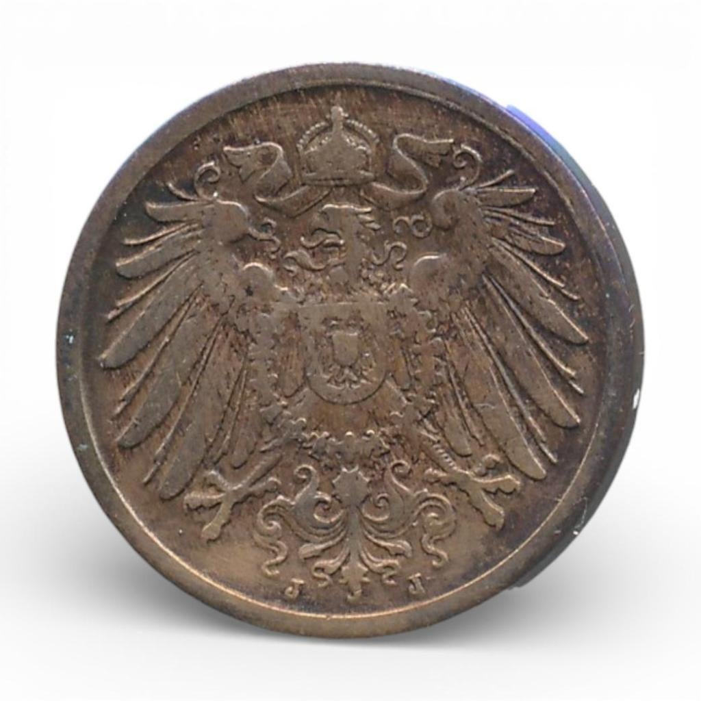 Duitse Rijk 2 Pfennig 1874-C, Ophalen of Verzenden, Duitsland, Losse munt