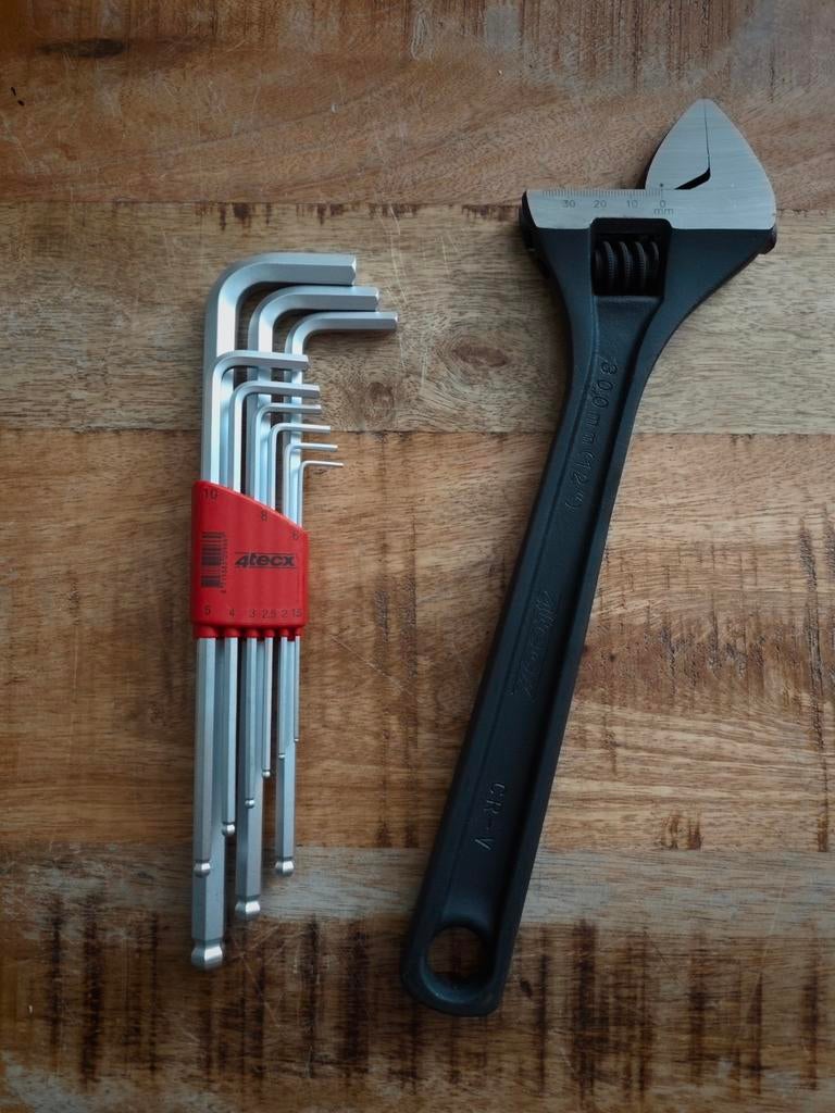 4TECX Inbussleutelset met kogelkop & verstelbare moersleutel, Ophalen of Verzenden, Nieuw