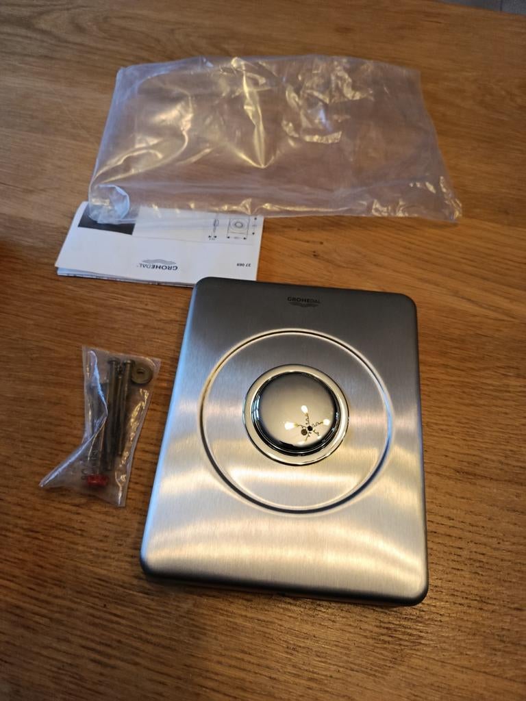 Grohe druknop - rvs geborsteld, Doe-het-zelf en Verbouw, Sanitair, Nieuw, Douche, Rvs, Ophalen of Verzenden