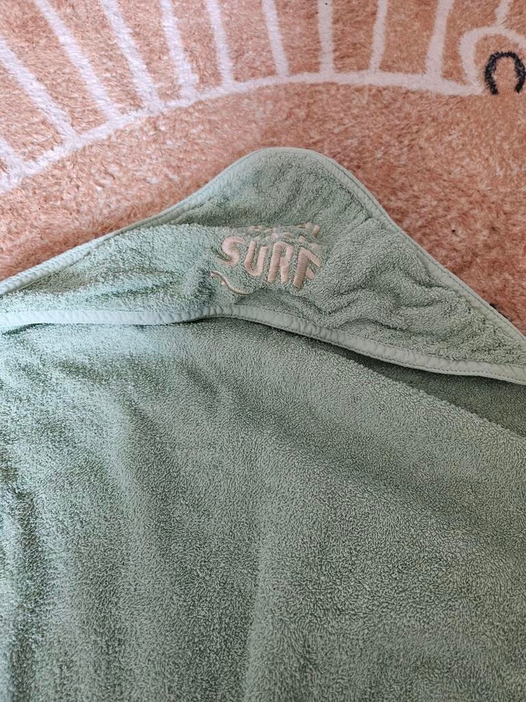 Groene baby badcape met capuchon, Ophalen of Verzenden