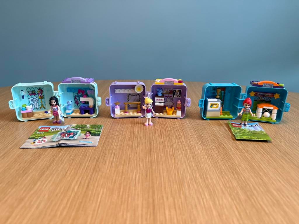 Lego Friends Kubussen 41668, 41669 & 41670 - Complete Sets, Spelcomputers en Games, Games | Overige, Zo goed als nieuw, 1 speler