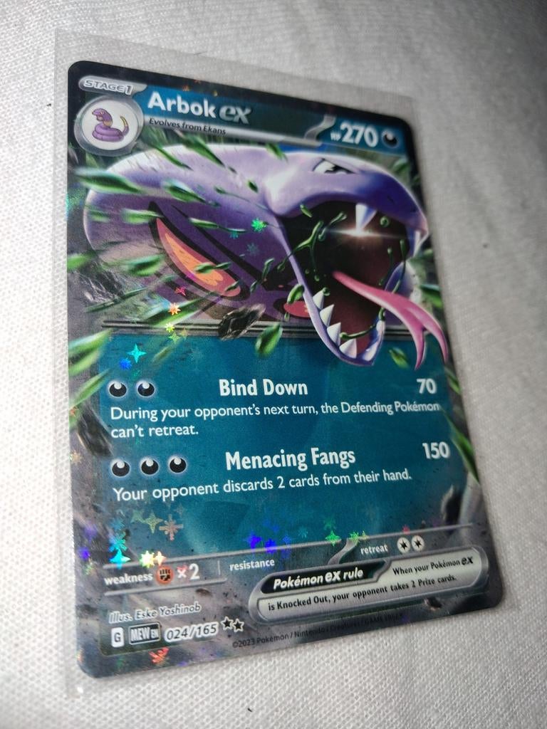 Arbok EX pokemon kaart, Ophalen of Verzenden, Zo goed als nieuw, Losse kaart, Foil