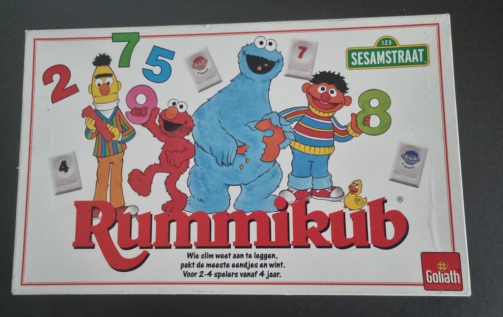 Rummikub Sesamstraat - Junior variant voor kinderen, Drie of vier spelers, Ophalen of Verzenden, Gebruikt, Goliath