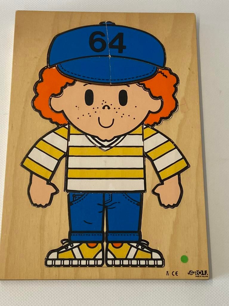 ROLF Kinderpuzzel jongen, twee lagen, Gebruikt, 10 tot 50 stukjes, Ophalen of Verzenden, Van hout