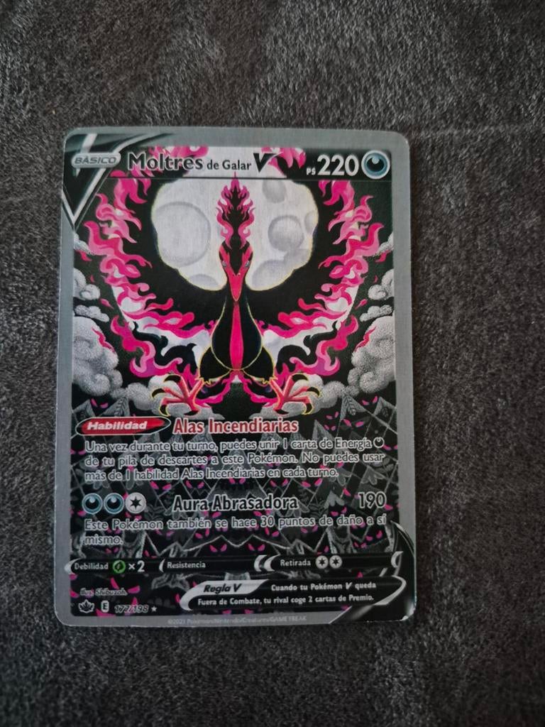 Pokemonkaart Moltres de Galard, Hobby en Vrije tijd, Verzamelkaartspellen | Pokémon, Ophalen of Verzenden, Zo goed als nieuw, Losse kaart