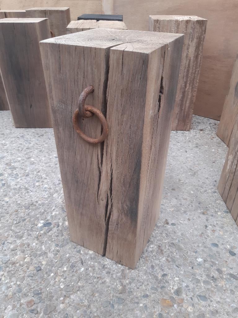 Eiken zuilen/sokkels, Huis en Inrichting, Woonaccessoires | Zuilen en Pilaren, Ophalen of Verzenden, Nieuw