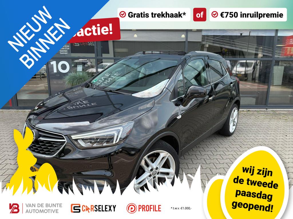 Opel Mokka X 1.4 Turbo Black Edition *Schuif-/Kanteldak*, Voorwielaandrijving, Stof, Gebruikt, Zwart