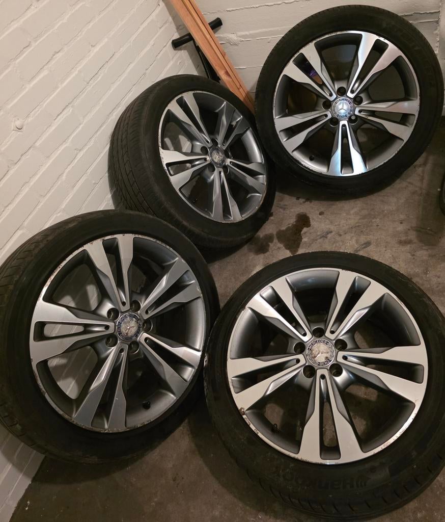 Orgineel Mercedes W205 18 inch Breedset, Ophalen, 18 inch, Gebruikt, Banden en Velgen