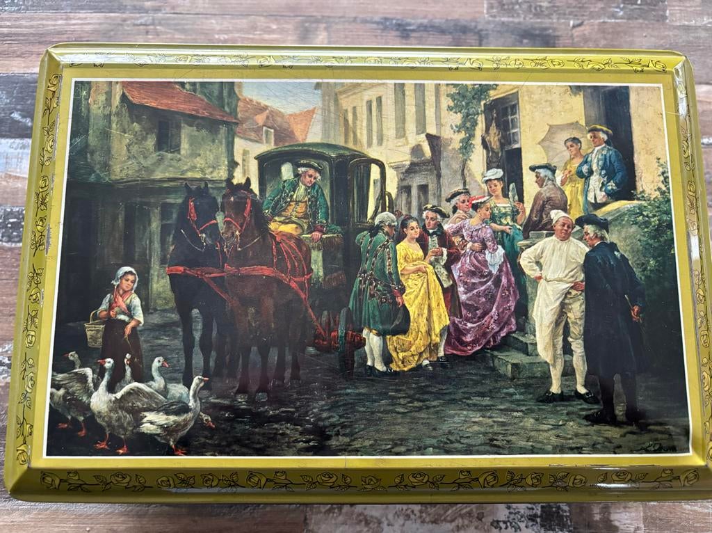 Vintage Lonka Beschuitbus, Ophalen of Verzenden, Gebruikt, Beschuit, Overige merken