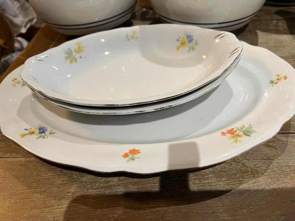 3 tal oude schalen uit servies, Antiek en Kunst, Ophalen