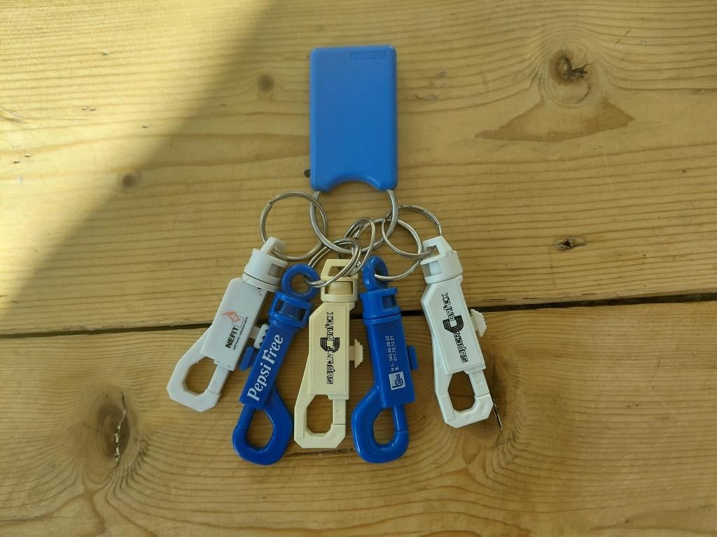 Sleutelhangers carabiner musketon haakjes backpack vintage, Ophalen of Verzenden, Gebruikt, Overige typen