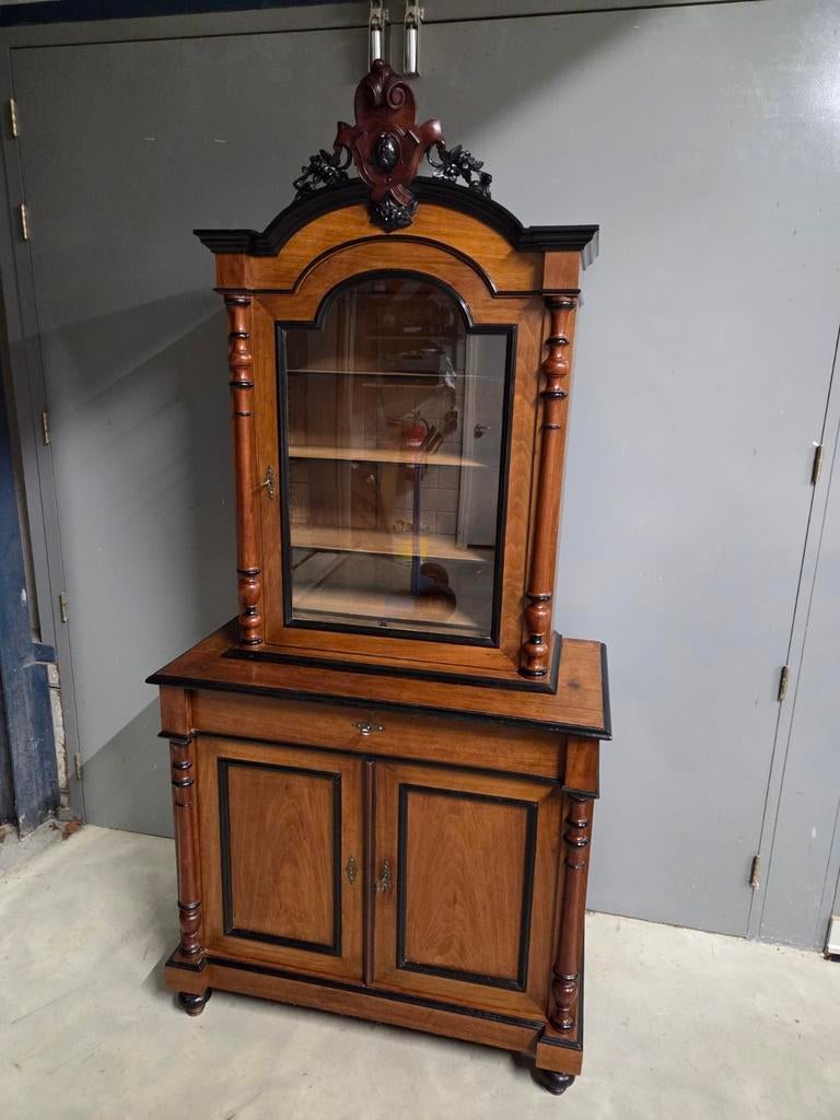 Antieke bonheur kast, kuifkast, vitrinekast, buffetkast, Antiek en Kunst, Antiek | Meubels | Kasten, Ophalen