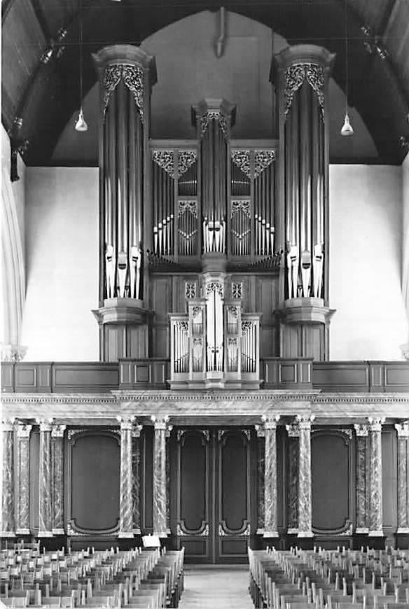 W756 Den Haag Grote Kerk - Kerkorgel Orgel foto v Maarseveen, Ophalen of Verzenden, 1960 tot 1980, Zuid-Holland