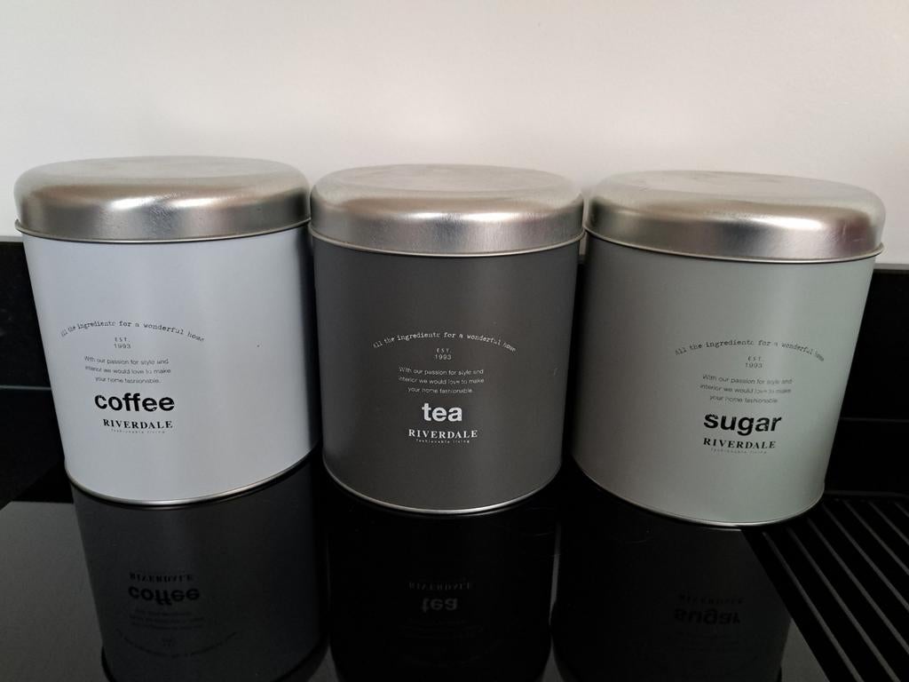 Riverdale Voorraadblikken - Coffee, Tea, Sugar, Ophalen of Verzenden, Gebruikt