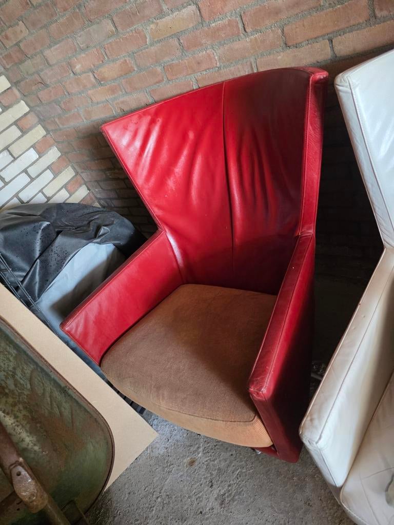 Montis Romeo Fauteuil Draaibaar | MOET WEG, Ophalen, 75 tot 100 cm, Zo goed als nieuw, Leer