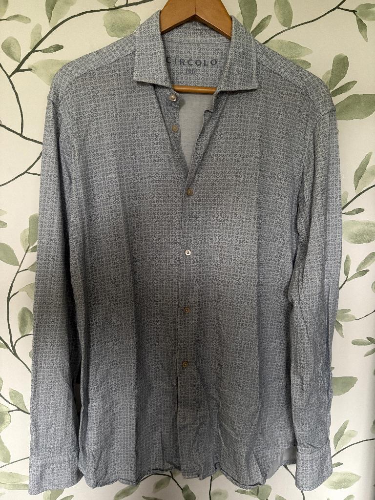 Circolo lichtblauw overhemd large, Blauw, Ophalen of Verzenden, Zo goed als nieuw, Halswijdte 41/42 (L)