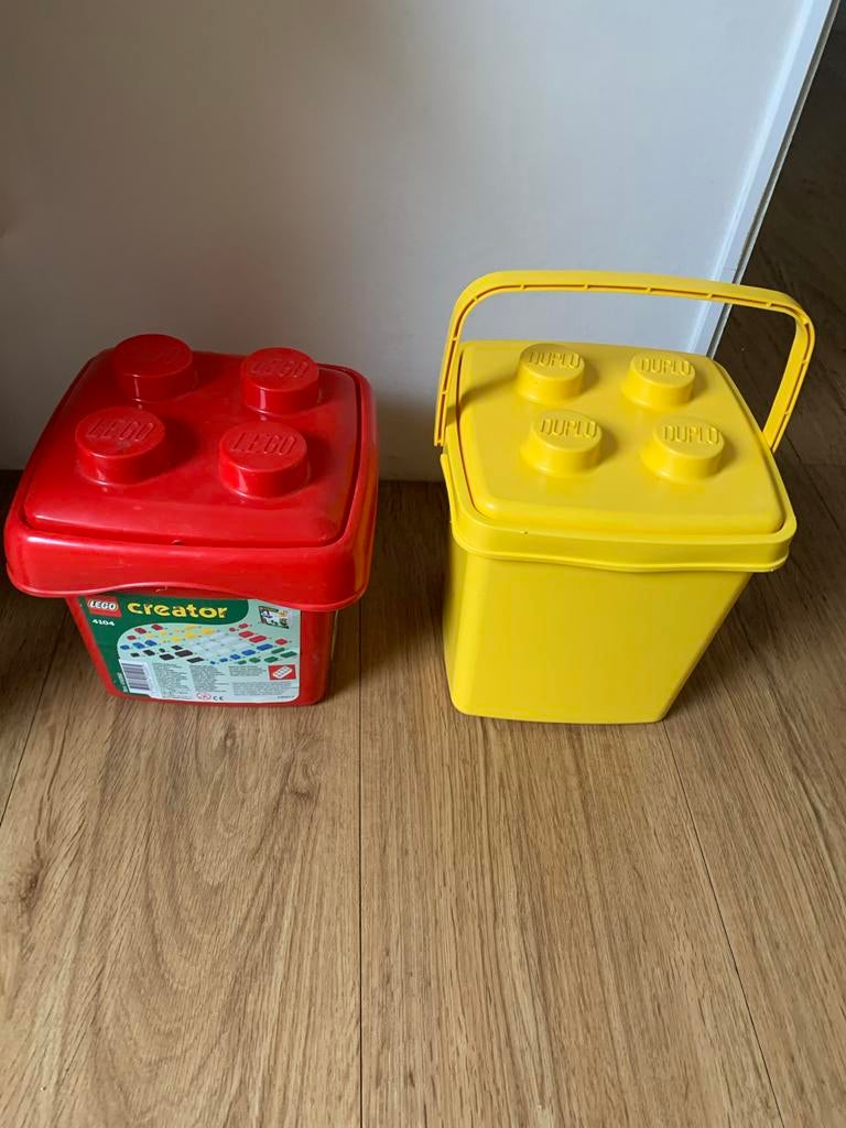 Duplo Opbergdoos Geel en rode opbergdoos voor lego., Ophalen of Verzenden, Zo goed als nieuw, Overige merken