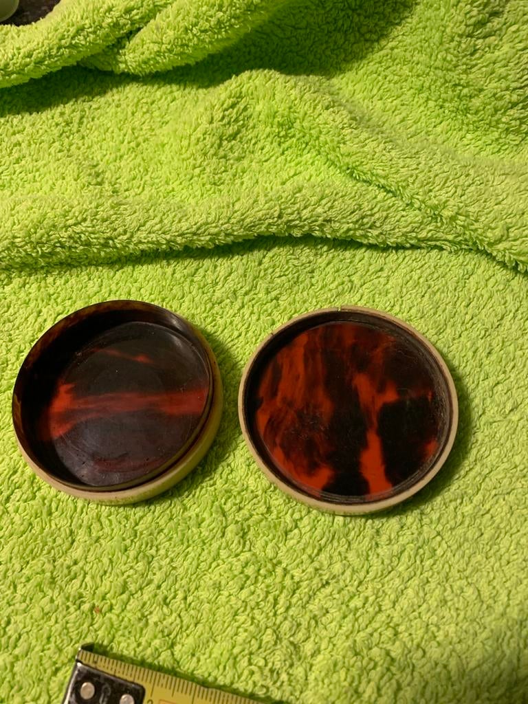 Antiek doosje met miniatuur, Ophalen of Verzenden