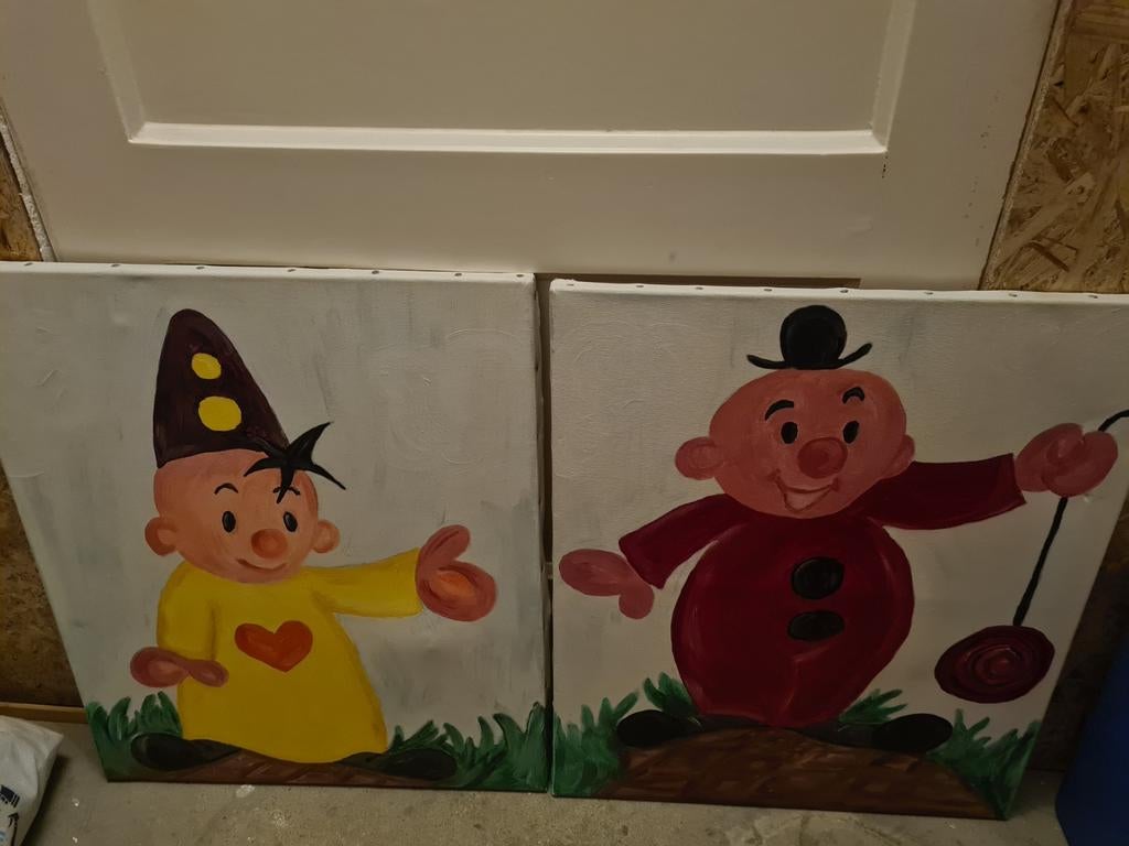 2 bumba schilderijtjes, Ophalen, Wanddecoratie