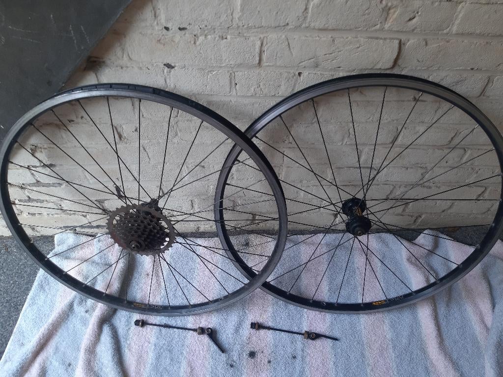 Sportvelgen, racefiets met 7 schijven compleet. 28 “ x 1.25, Fietsen en Brommers, Fietsonderdelen, Ophalen, Gebruikt, Wiel, Shimano