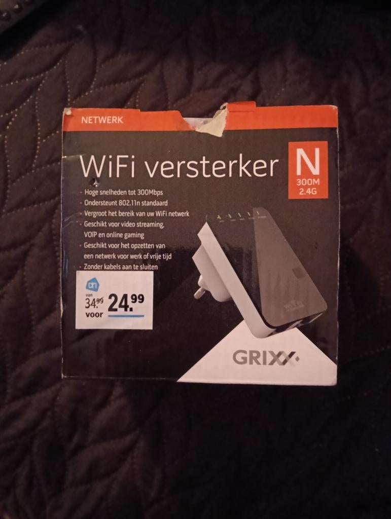 Nieuwe WiFi versterker - Nooit gebruikt!, Ophalen of Verzenden, Nieuw, Grixx