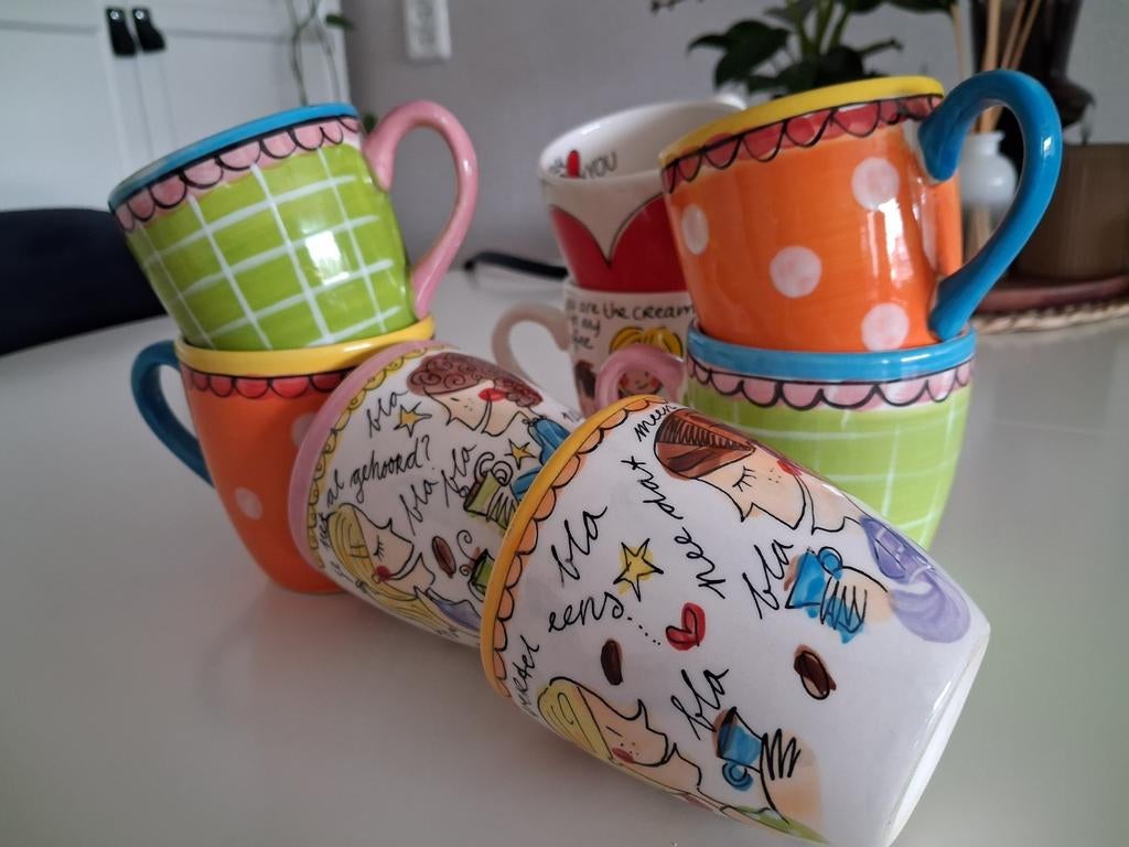 Blond Amsterdam koffiebekers(klein), Huis en Inrichting, Keuken | Servies, Zo goed als nieuw, Kop(pen) en/of Schotel(s), Blond Amsterdam