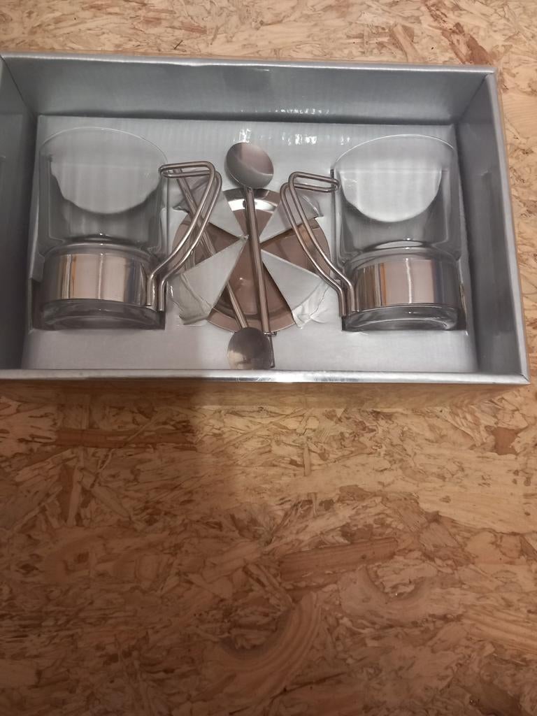 6-delige roestvrijstalen drinkset nieuw, Ophalen of Verzenden, Nieuw, Overige materialen, Overige stijlen