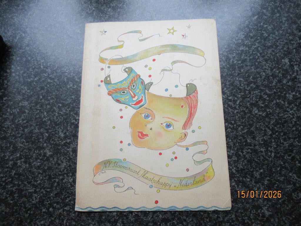 MENUKAART- STOOMVAARTMAATSCHAPPIJ NEDERLAND-VM ORANJE-1953, Verzamelen, Ophalen of Verzenden, Zo goed als nieuw, Kaart, Foto of Prent