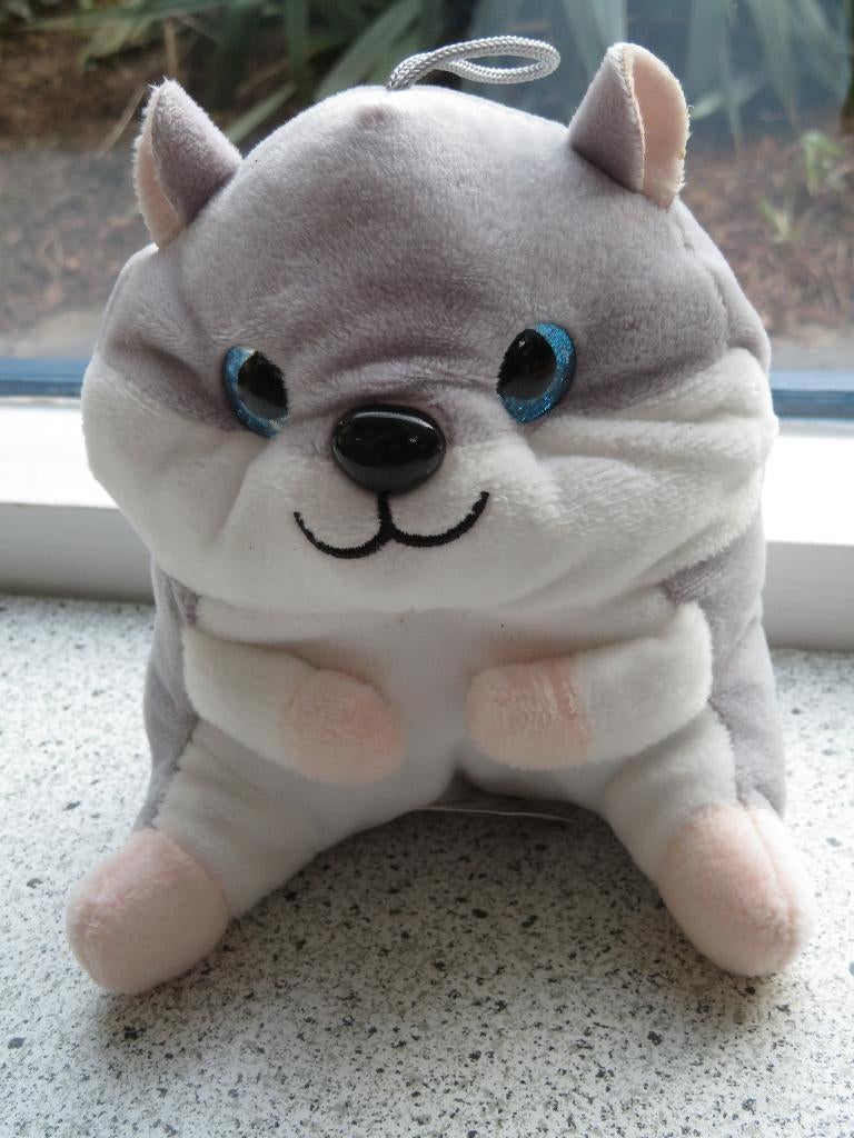 Hamster merk Jafri Toys met blauwe glitterogen, Kinderen en Baby's, Speelgoed | Knuffels en Pluche, Ophalen of Verzenden, Zo goed als nieuw