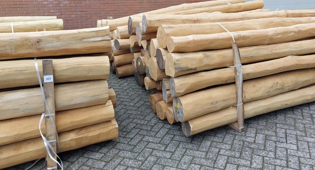 Robinia spintvrij rondhout palen, Tuin en Terras, Palen, Balken en Planken, Ophalen, Palen, Nieuw, Hardhout