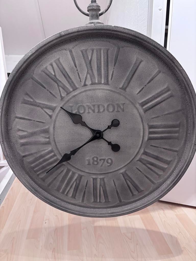 Vintage Wandklok - London 1879, Ophalen, Zo goed als nieuw, Analoog, Wandklok