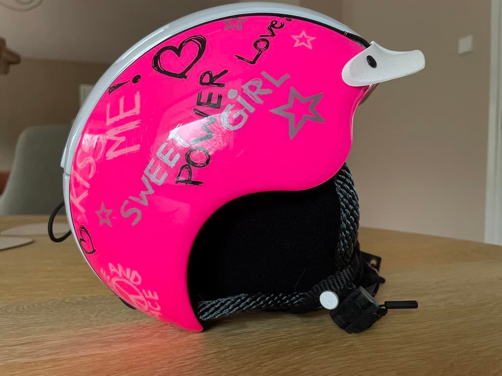 Casco Mini Pro Skihelm - Kinderen, Fietsen en Brommers, Fietsaccessoires | Fietshelmen, Gebruikt, Jongen of Meisje, Overige maten