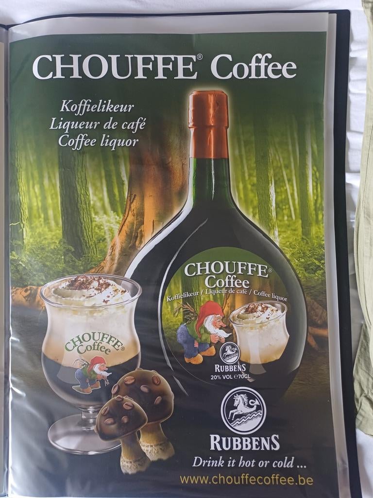 Chouffe Coffee Reclame poster, Ophalen of Verzenden, Nieuw, Reclamebord, Plaat of Schild, Overige merken
