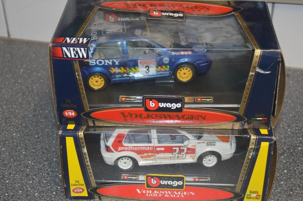 2 x  volkswagen  golf   rally, Ophalen of Verzenden, Nieuw, Auto, Bburago
