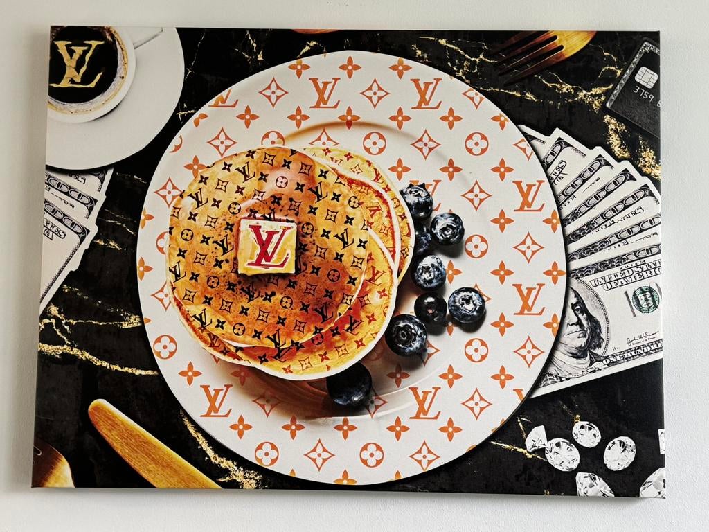 Angela Gomes Art – Luxury Breakfast Louis Vuitton canvas, Ophalen