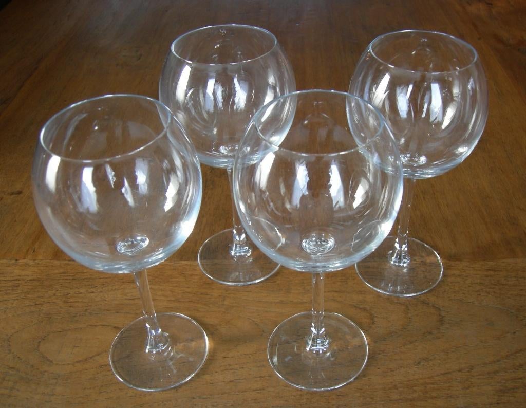 Set van 4 Gin Tonic / Rode Wijnglazen (Wijnglas 20 cm) Nieuw, Glas of Glazen, Nieuw, Ophalen of Verzenden, Glas