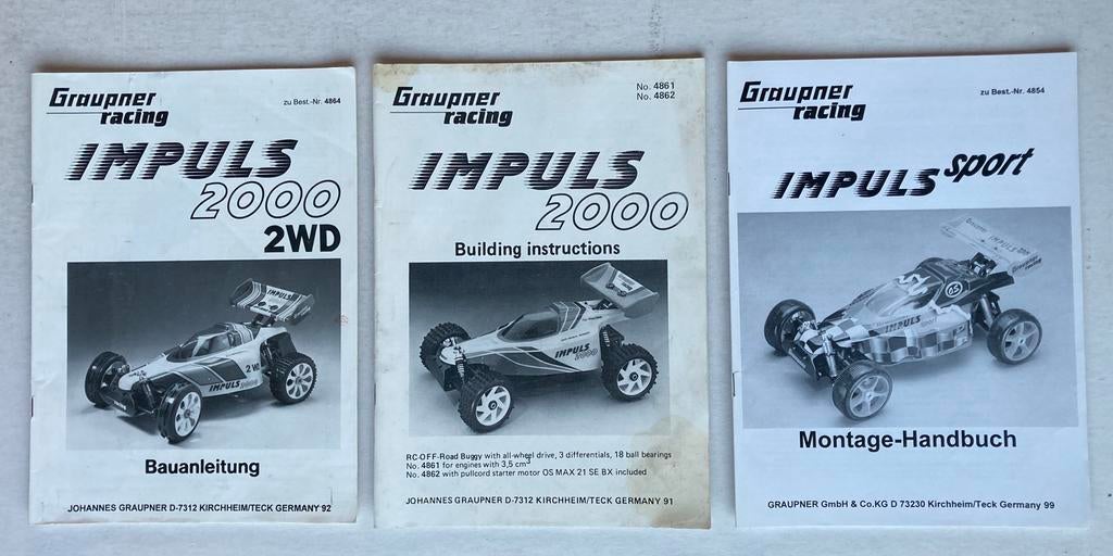 3x Graupner Impuls manuals, Gebruikt, Verzenden, Onderdeel, Nitro