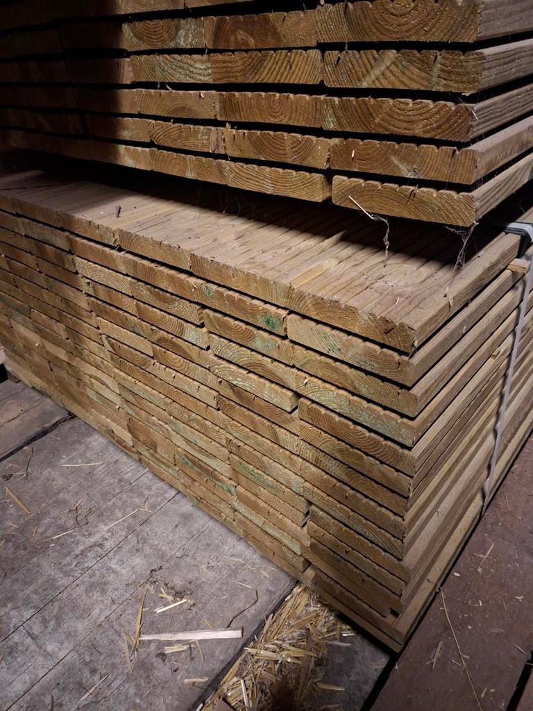 aanbieding grenen geimp vlonderplanken 2.89 pm, Ophalen of Verzenden, Nieuw, Hout