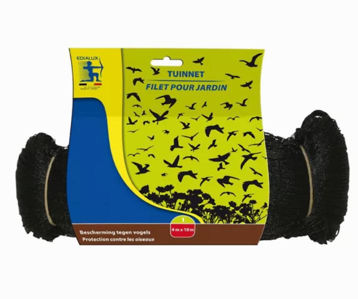 Nieuw Edialux knooploos tuinnet vogelweringsnet - 4x10m, Ophalen of Verzenden, Nieuw
