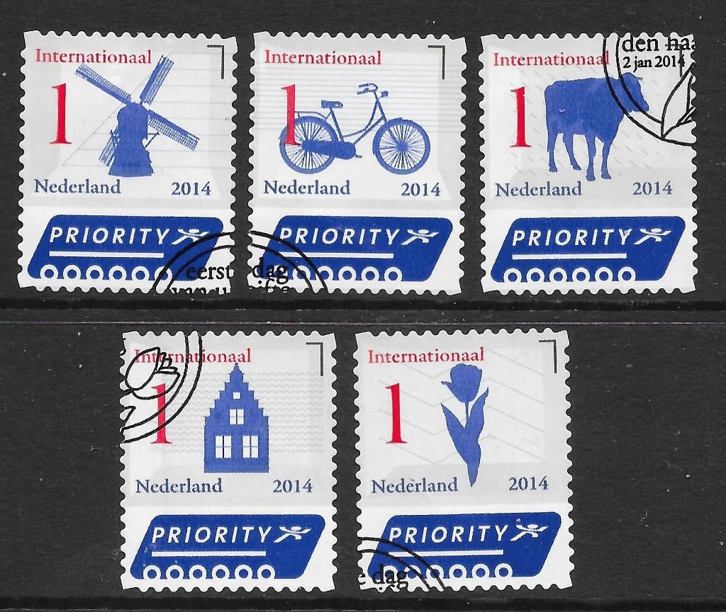 Nvph 3150-54 gebruikt cw 6,00, Ophalen of Verzenden