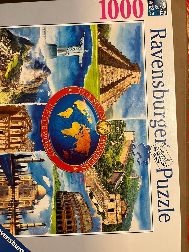 Mooi puzzel 7 wonders of the world 1000pc, Ophalen of Verzenden, Zo goed als nieuw