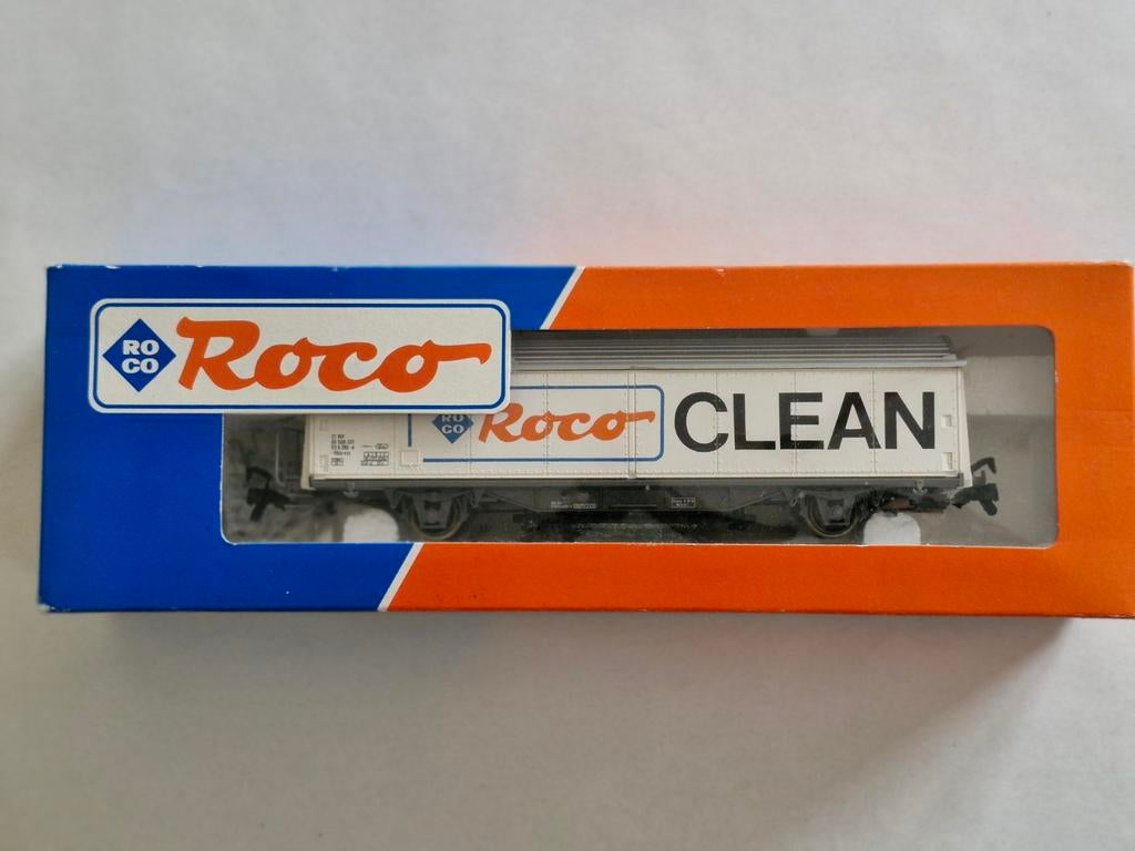 Roco 46400 H0 Witte reinigings wagon 'Roco Clean', Gelijkstroom, Wagon, Ophalen of Verzenden, Zo goed als nieuw
