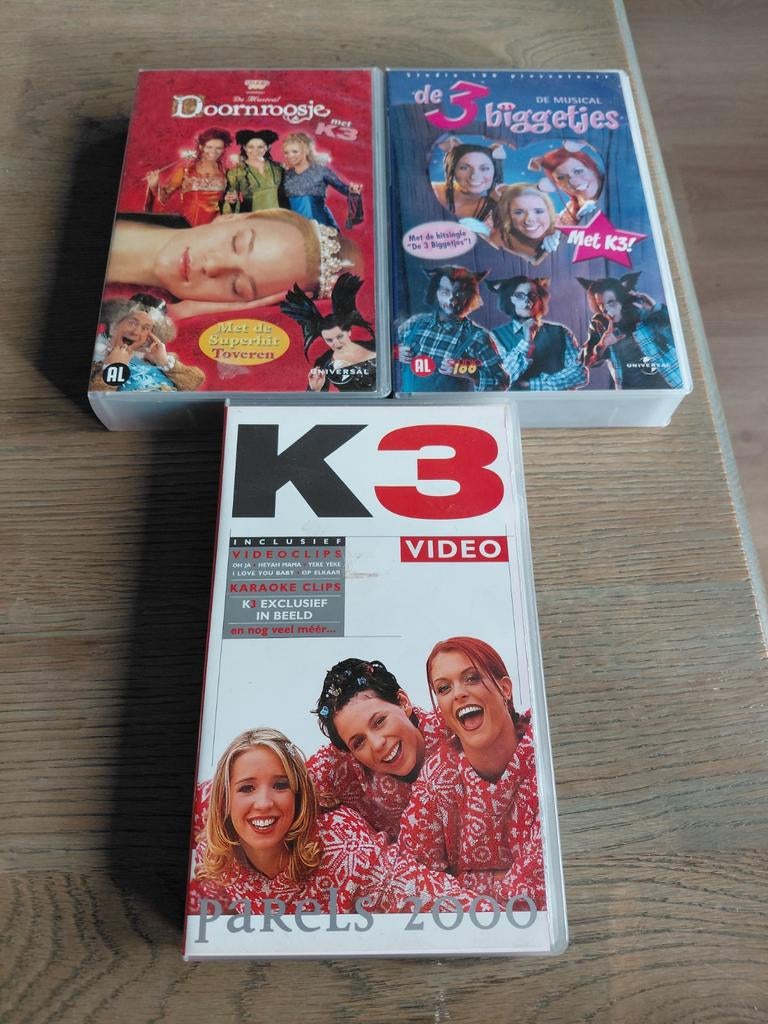 3x K3 videobanden., Gebruikt, Alle leeftijden, Kinderprogramma's en -films, Overige typen