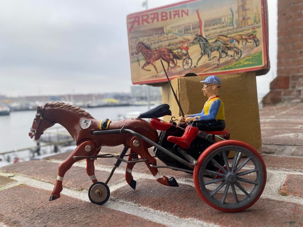 Rühl blikken speelgoed  Sulky met Jockey en originele doos, Ophalen of Verzenden