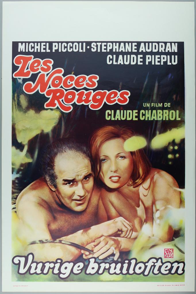 Vintage filmposter LES NOCES ROUGES, Verzenden, Zo goed als nieuw, A1 t/m A3, Film en Tv