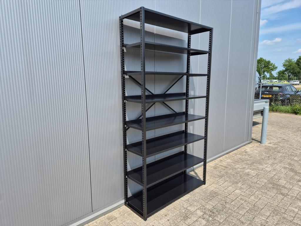 Zwarte Legbordstelling Stelling Kast Zwart Stellingen 40cm, Buitenvaart 2108C, Ophalen of Verzenden, Info@bedrijfsinrichtingnederland.nl