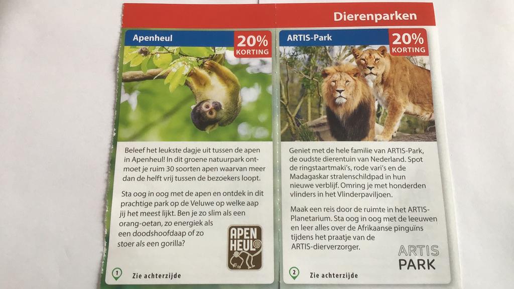 Dierenparken voordeelbon tot 1 juli 2026, Tickets en Kaartjes, Drie personen of meer, Kortingskaart